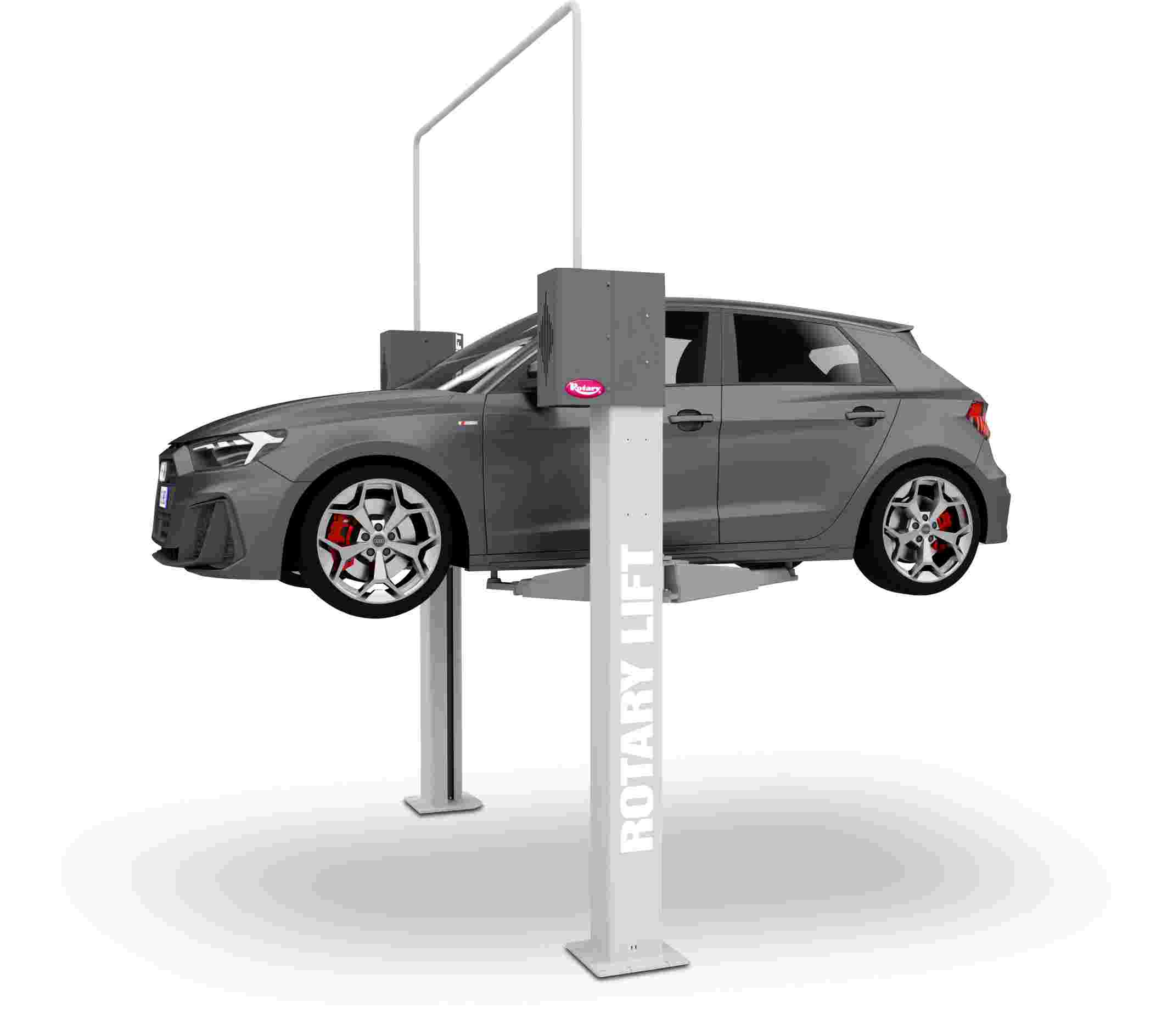 2-Säulenlift SPMA32-X 3,2 t, elektromechanisch, 45° gedrehte Säulen, asymmetrische Tragarme, lange 2-teilige Tragarme, kurze 3-teilige Tragarme, TEq-Link