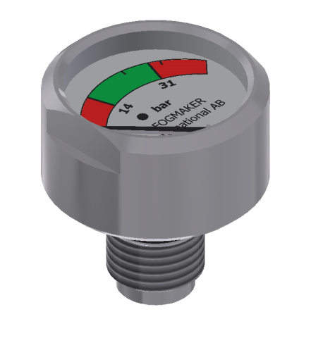 Manometer 23 mm 45 bar Edelstahl